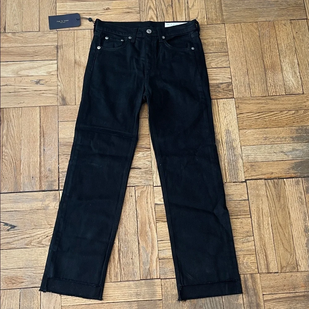 rag & bone Black Stovepipe Jeans - Picture 7 of 8